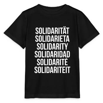 Solidarität - Stanley/Stella Kinder T-Shirt MINI CREATOR  - Schwarz - Vorne - Mikhail (115cm)