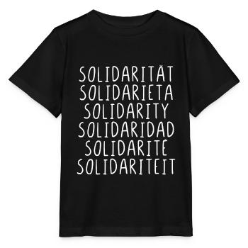 Solidarität - Stanley/Stella Kinder T-Shirt MINI CREATOR  - Schwarz - Vorne - Mikhail (115cm)