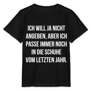Ich will ja nicht angeben aber - Stanley/Stella Kinder T-Shirt MINI CREATOR  - Schwarz - Vorne - Mikhail (115cm)
