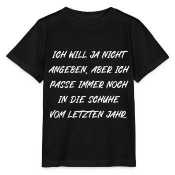 Ich will ja nicht angeben aber - Stanley/Stella Kinder T-Shirt MINI CREATOR  - Schwarz - Vorne - Mikhail (115cm)