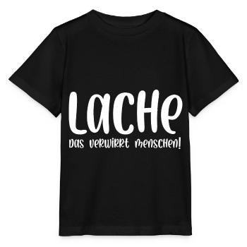 Lache das verwirrt Menschen - Stanley/Stella Kinder T-Shirt MINI CREATOR  - Schwarz - Vorne - Mikhail (115cm)