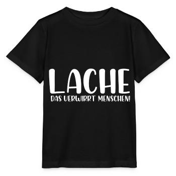 Lache das verwirrt Menschen - Stanley/Stella Kinder T-Shirt MINI CREATOR  - Schwarz - Vorne - Mikhail (115cm)