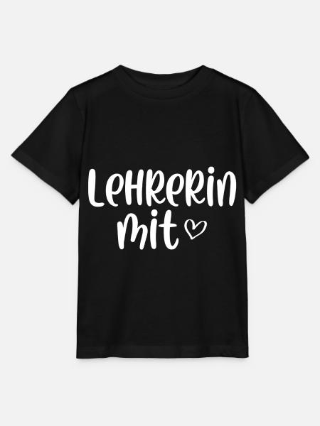 Lehrerin mit Herz - Stanley/Stella Kinder T-Shirt MINI CREATOR - Schwarz