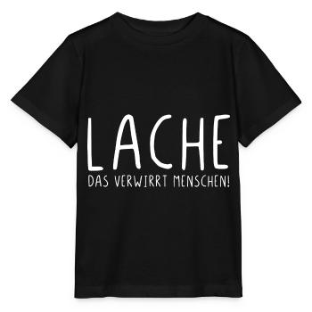 Lache das verwirrt Menschen - Stanley/Stella Kinder T-Shirt MINI CREATOR  - Schwarz - Vorne - Mikhail (115cm)