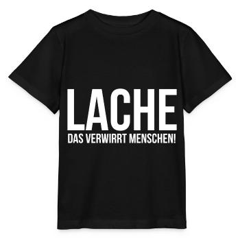 Lache das verwirrt Menschen - Stanley/Stella Kinder T-Shirt MINI CREATOR  - Schwarz - Vorne - Mikhail (115cm)