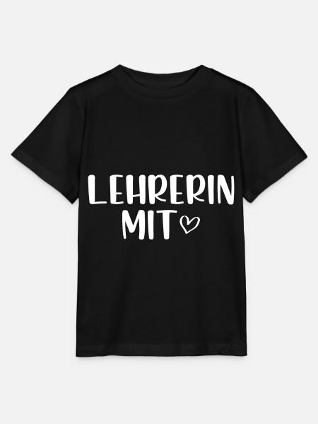 Lehrerin mit Herz - Stanley/Stella Kinder T-Shirt MINI CREATOR - Schwarz