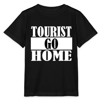 Tourist go home - Stanley/Stella Kinder T-Shirt MINI CREATOR  - Schwarz - Vorne - Mikhail (115cm)