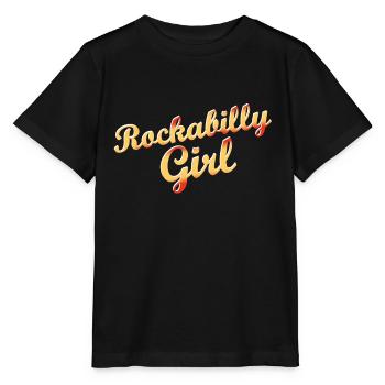 rockabilly girl - Stanley/Stella Kinder T-Shirt MINI CREATOR  - Schwarz - Vorne - Mikhail (115cm)