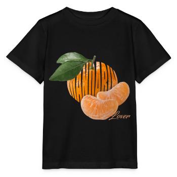 Mandarin Lover - Das Obst mit den süßen Kammern - Stanley/Stella Kinder T-Shirt MINI CREATOR  - Schwarz - Vorne - Mikhail (115cm)