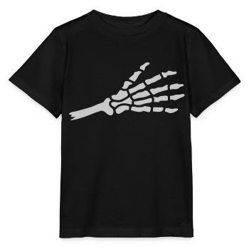 Squelette de main sectionné d’Halloween - T-shirt bio MINI CREATOR Stanley/Stella Enfant - noir - Devant - Mikhail (115cm)