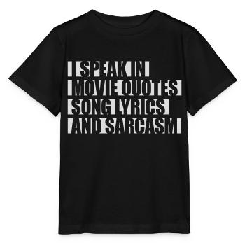 speak lyrics and sarcasm - Stanley/Stella MINI CREATOR Kids’ T-Shirt - black - Front - Mikhail (115cm)
