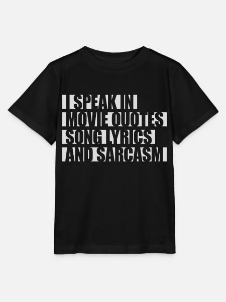 speak lyrics and sarcasm - Stanley/Stella Kinder T-Shirt MINI CREATOR - Schwarz
