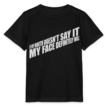 Mon visage le fera certainement - T-shirt bio MINI CREATOR Stanley/Stella Enfant - noir - Devant - Mikhail (115cm)