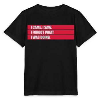 I came saw forget - Stanley/Stella Kinder T-Shirt MINI CREATOR  - Schwarz - Vorne - Mikhail (115cm)