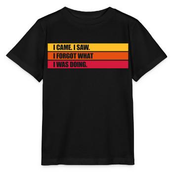 I came saw forget - Stanley/Stella Kinder T-Shirt MINI CREATOR  - Schwarz - Vorne - Mikhail (115cm)