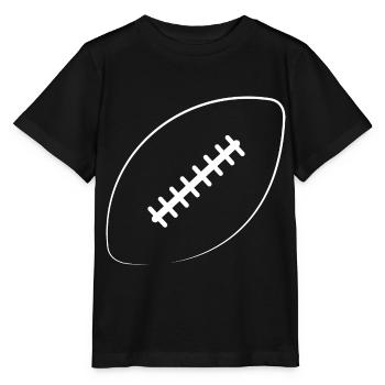 American Football Ball Flag Football Player - Stanley/Stella MINI CREATOR Kids’ T-Shirt - black - Front - Mikhail (115cm)