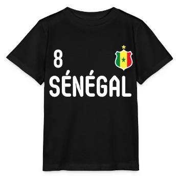 équipe football Sénégal - T-shirt bio MINI CREATOR Stanley/Stella Enfant - noir - Devant - Mikhail (115cm)