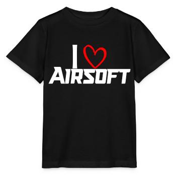 iLoVeAirsoft white - Stanley/Stella Kinder T-Shirt MINI CREATOR  - Schwarz - Vorne - Mikhail (115cm)
