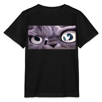 Le chat vous regarde - T-shirt bio MINI CREATOR Stanley/Stella Enfant - noir - Devant - Mikhail (115cm)