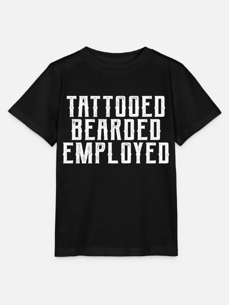 Tattooed Bearded Employed - Stanley/Stella Kinder T-Shirt MINI CREATOR  - Schwarz