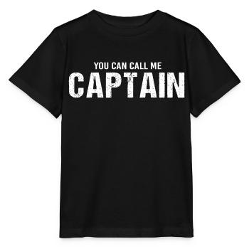 Befehl Steuerbord Meer Maritim Schiffskapitän Kapi - Stanley/Stella Kinder T-Shirt MINI CREATOR  - Schwarz - Vorne - Mikhail (115cm)