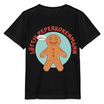 Lüttje Peperkokenmann Plattdeutsch - Stanley/Stella Kinder T-Shirt MINI CREATOR  - Schwarz - Vorne - Mikhail (115cm)
