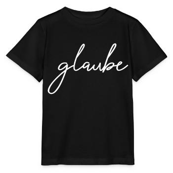 glaube - an dich - Stanley/Stella Kinder T-Shirt MINI CREATOR  - Schwarz - Vorne - Mikhail (115cm)