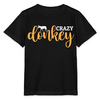 Crazy Donkey - Stanley/Stella Kinder T-Shirt MINI CREATOR  - Schwarz - Vorne - Mikhail (115cm)