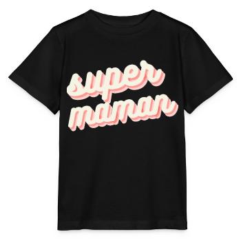 super maman - T-shirt bio MINI CREATOR Stanley/Stella Enfant - noir - Devant - Mikhail (115cm)