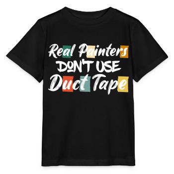Les vrais peintres n’utilisent pas de ruban adhésif Profession - T-shirt bio MINI CREATOR Stanley/Stella Enfant - noir - Devant - Mikhail (115cm)