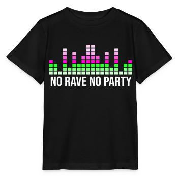 No rave no party quotes - Stanley/Stella MINI CREATOR Kids’ T-Shirt - black - Front - Mikhail (115cm)