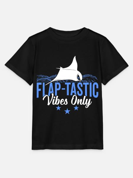 Mantarochen Flap-tastische Vibes Mantarochen - Stanley/Stella Kinder T-Shirt MINI CREATOR - Schwarz