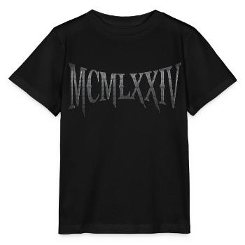 MCMLXXIV 1974 50e anniversaire B-Day cadeau d’anniversaire - T-shirt bio MINI CREATOR Stanley/Stella Enfant - noir - Devant - Mikhail (115cm)