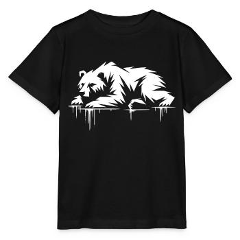 Fauler Eisbär - Stanley/Stella Kinder T-Shirt MINI CREATOR  - Schwarz - Vorne - Mikhail (115cm)