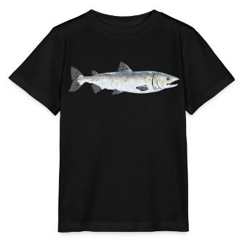 Pêche au saumon Pêcheur de saumon - T-shirt bio MINI CREATOR Stanley/Stella Enfant - noir - Devant - Mikhail (115cm)