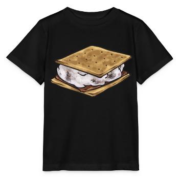 S'more Campfire Marshmallow Camping - T-shirt bio MINI CREATOR Stanley/Stella Enfant - noir - Devant - Mikhail (115cm)