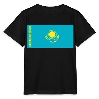 Kazakhstan Flag / Drapeau Kazakhstan - T-shirt bio MINI CREATOR Stanley/Stella Enfant - noir - Devant - Mikhail (115cm)