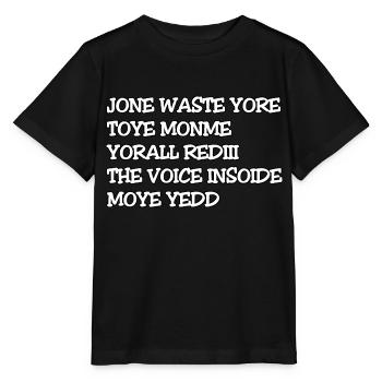 JONE WASTE YORE TOYE MONME YORALL REDIII LA VOIX - T-shirt bio MINI CREATOR Stanley/Stella Enfant - noir - Devant - Mikhail (115cm)
