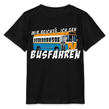J’en ai assez, je vais prendre le bus - T-shirt bio MINI CREATOR Stanley/Stella Enfant - noir - Devant - Mikhail (115cm)