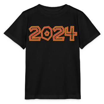 2024. JAHR. ALLES GUTE ZUM NEUEN JAHR. - Stanley/Stella Kinder T-Shirt MINI CREATOR  - Schwarz - Vorne - Mikhail (115cm)