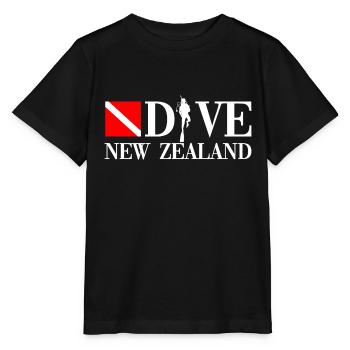 Dive New Zealand - Neuseeland - Maori - Aotearoa - Stanley/Stella Kinder T-Shirt MINI CREATOR  - Schwarz - Vorne - Mikhail (115cm)