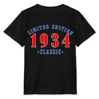 1934 Geburtsjahr - Stanley/Stella Kinder T-Shirt MINI CREATOR  - Schwarz - Vorne - Mikhail (115cm)