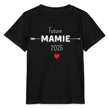 Zukünftige Oma 2025 - Stanley/Stella Kinder T-Shirt MINI CREATOR  - Schwarz - Vorne - Mikhail (115cm)
