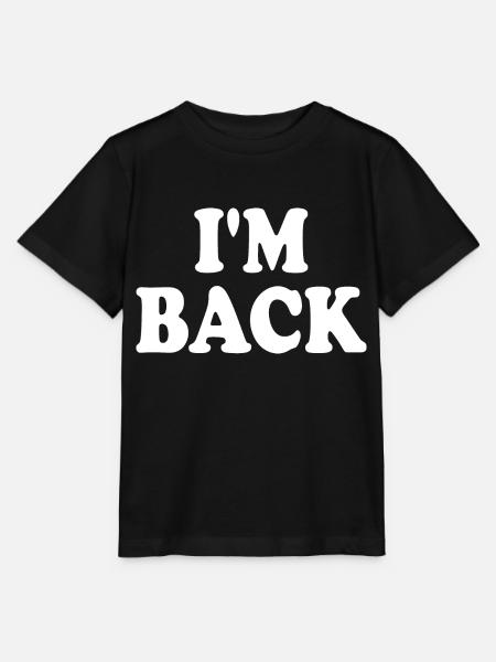 I'm back - Stanley/Stella Kinder T-Shirt MINI CREATOR - Schwarz