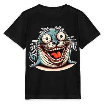 Seal seal - Stanley/Stella MINI CREATOR Kids’ T-Shirt - black - Front - Mikhail (115cm)
