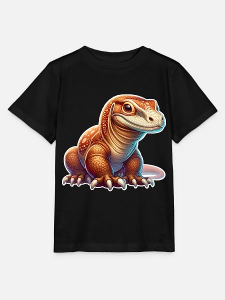 Komodo Dragon - Stanley/Stella Kinder T-Shirt MINI CREATOR - Schwarz
