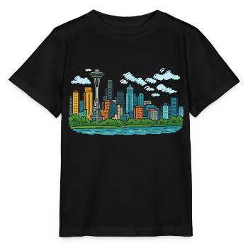 Ville de Seattle - T-shirt bio MINI CREATOR Stanley/Stella Enfant - noir - Devant - Mikhail (115cm)