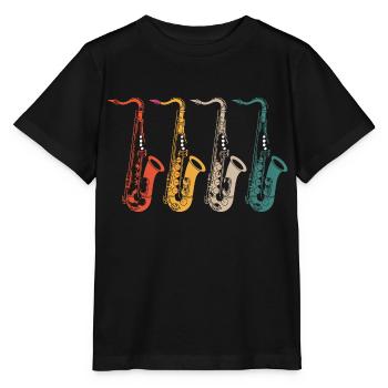 Sax saxophone saxophone - Stanley/Stella MINI CREATOR Kids’ T-Shirt - black - Front - Mikhail (115cm)