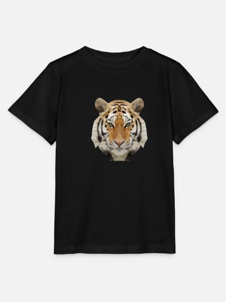 Low Poly Tiger - Stanley/Stella Kinder T-Shirt MINI CREATOR  - Schwarz