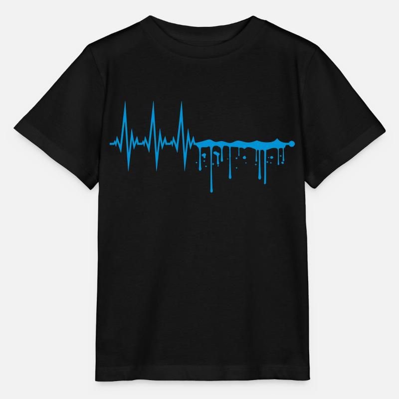 tropfen nass graffiti spray wellen linie frequenz - Stanley/Stella Kinder T-Shirt MINI CREATOR  - Schwarz